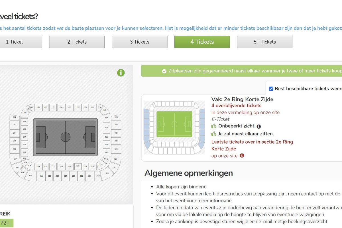 BIZAR: Kaarten voor 1.772 euro (!!) per ticket online te koop voor FC Twente - Fenerbahce