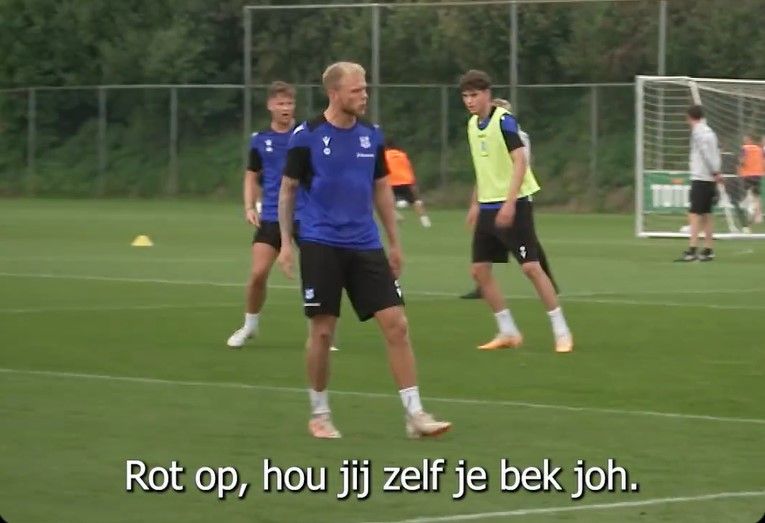 Video | Sfeer bij training Heerenveen onder het vriespunt: "Hou je bek eens!"
