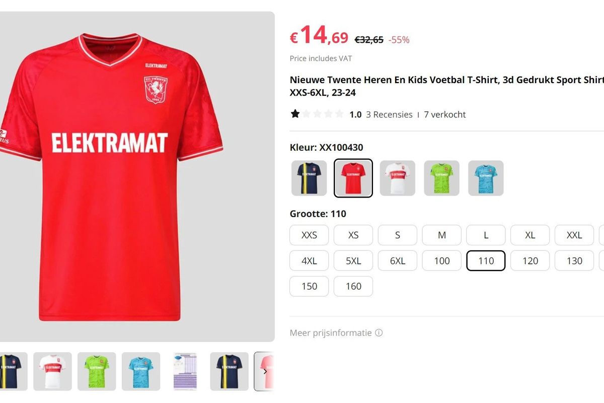 Twente-supporter waarschuwt voor nepshirts uit China: "Durf ze niet aan te doen naar het stadion"