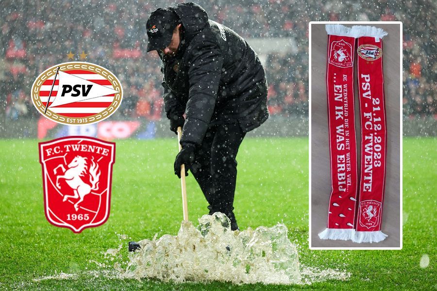 '1.600 Twente-supporters krijgen unieke sjaal: De wedstrijd die in het water viel'