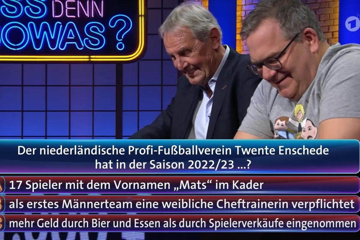 ard quiz show wer weiss denn sowas fc twente 1