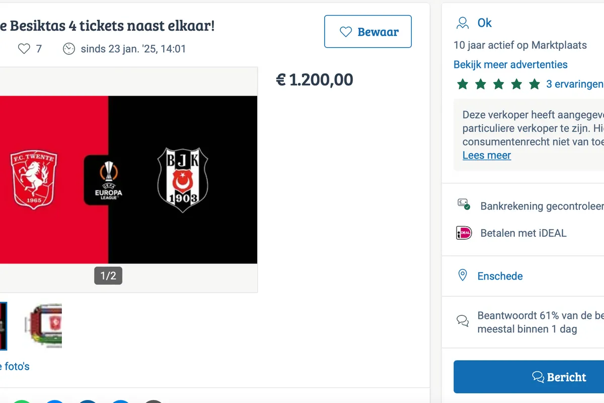 fc twente besiktas marktplaats ticketsale