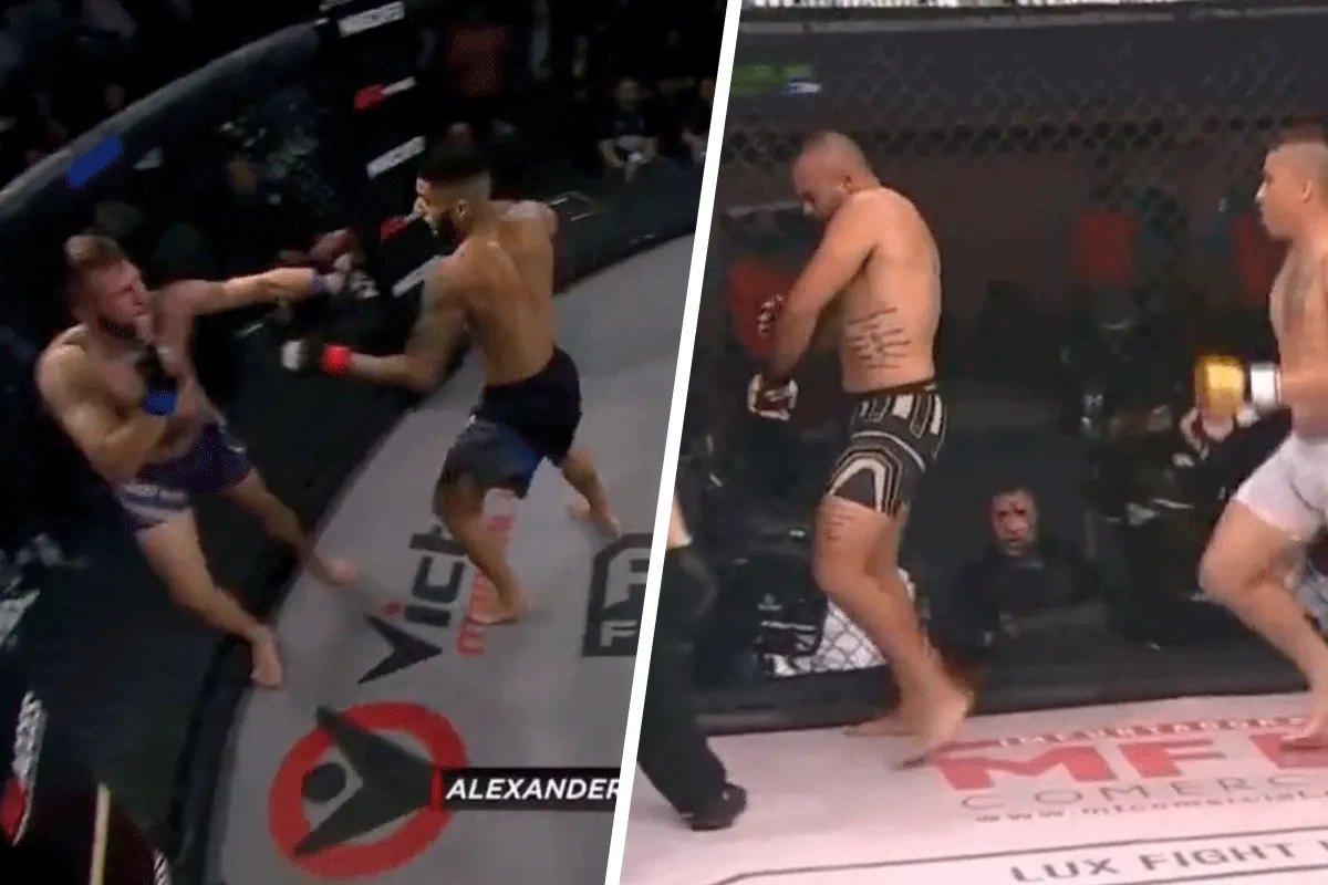 Bizar toeval! 2 Vechters breken arm tijdens wedstrijd (video)