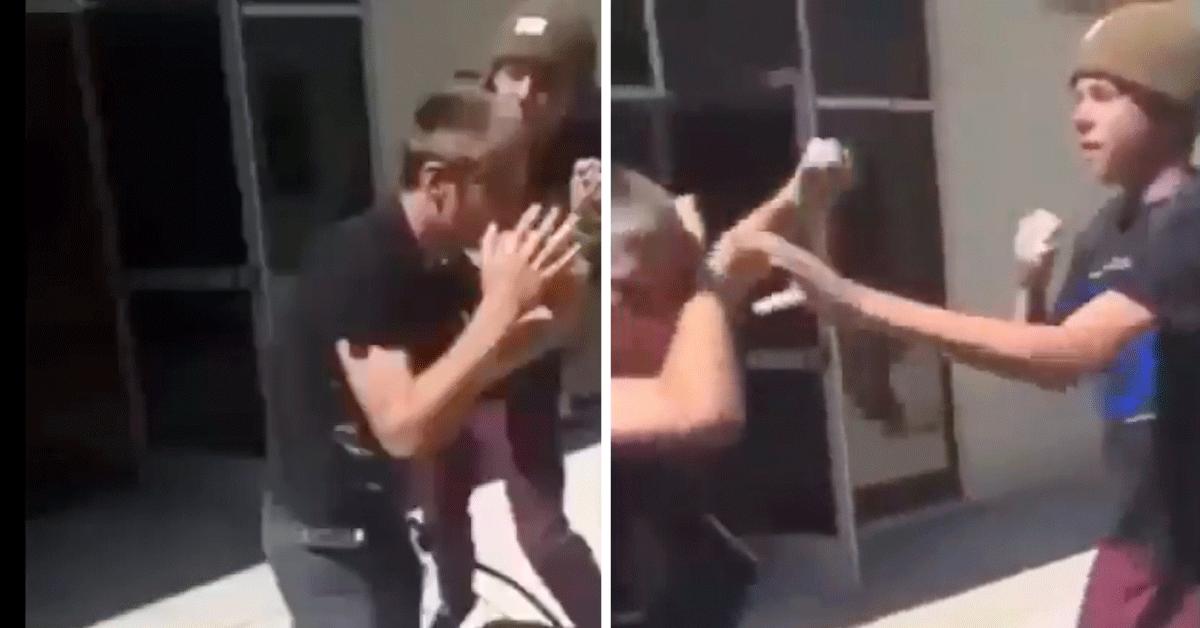 Brute aanval op blinde jongen: Dader KO-geklapt door omstander (video)