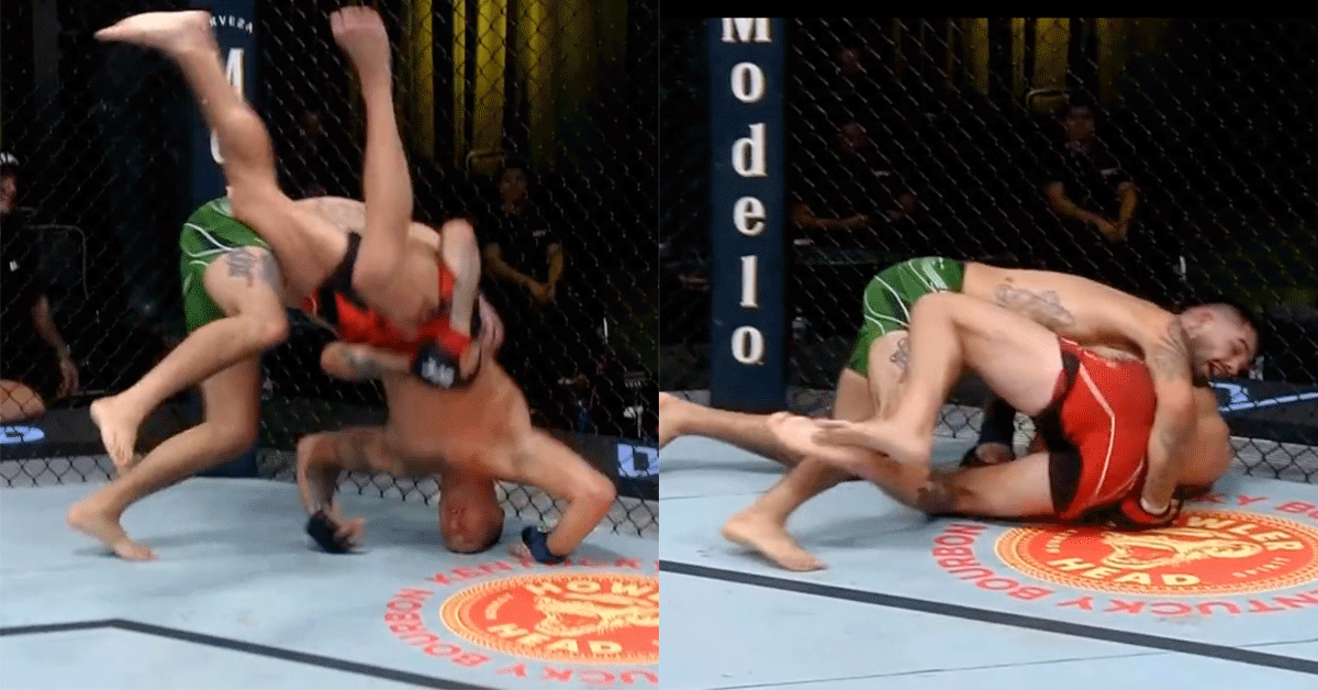 Vechter slaat met hoofd rivaal gat in UFC-kooi | video