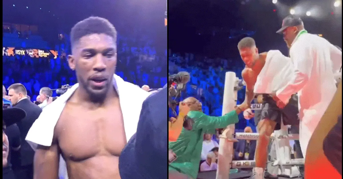 'Fuck deze shit!' Woedeaanval Joshua na verlies tegen Usyk (video)
