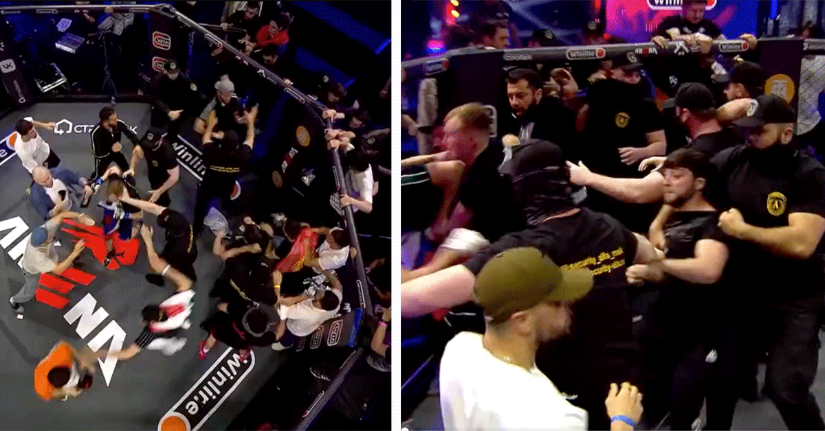Fans slaat er op los bij MMA-wedstrijd: 'Geen losers hier' (video)