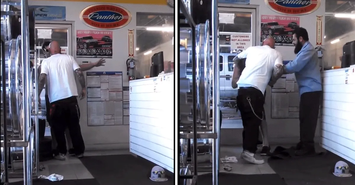 Mannen knokken bij autobanden boer: 'Goedkoper kan niet' (video)