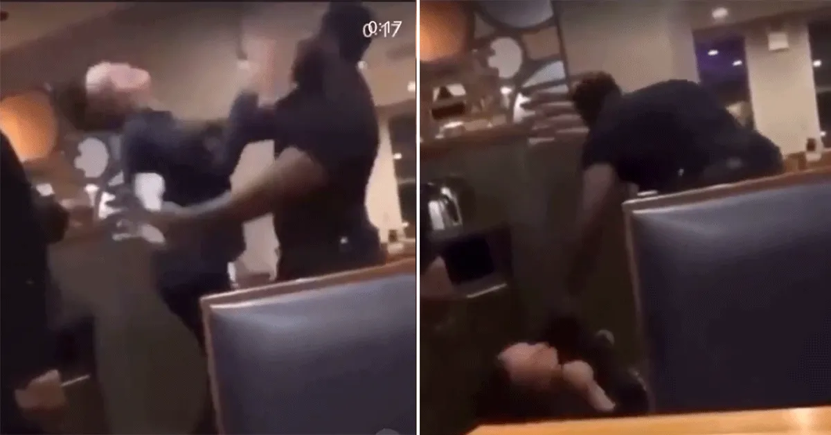 Beveiliger slaat lefgozer plat! 'Niet aanraken dude' (video)