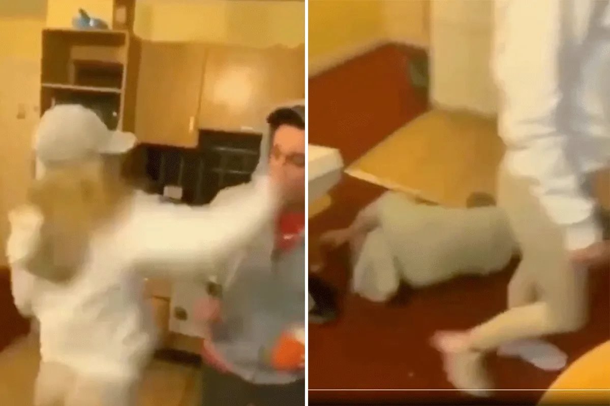 Welterusten! Blondje slaat rotjoch KO! 'Niet meer doen' (video)