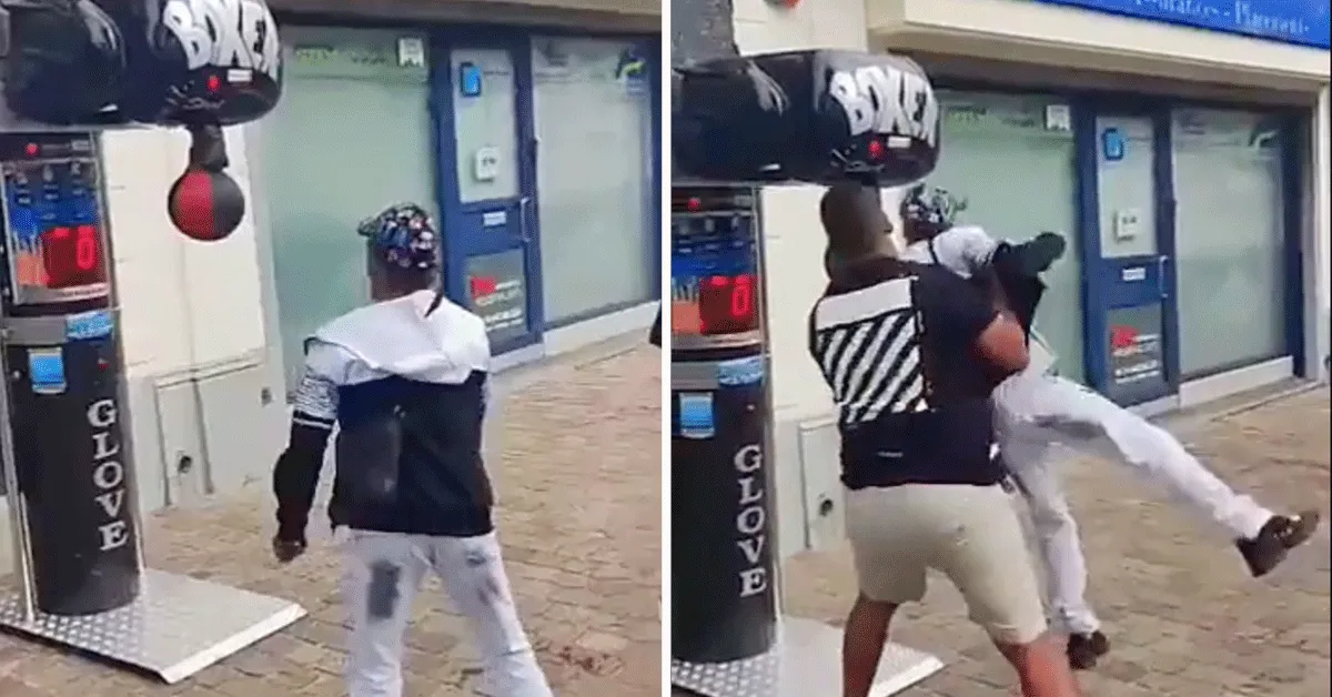 ? KO'tje gebruikt als boksmachine stormram! 'Kopstoot killer' (video)