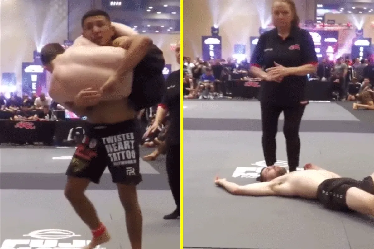 Dodelijke Buddy Choke wordt kooivechter fataal (video)