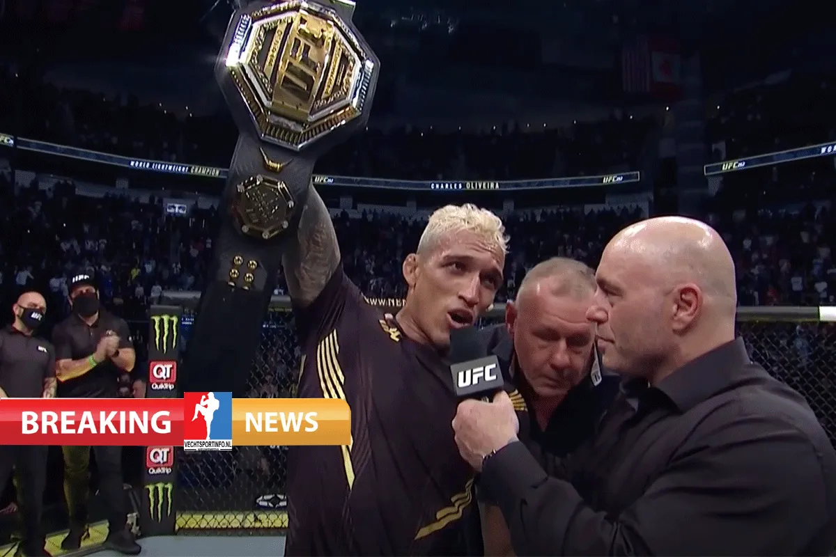 BREAKING! UFC pakt kampioen Oliveira titel af dag voor gevecht