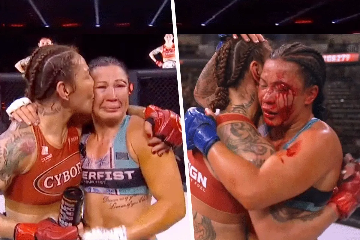 Kooivecht kampioen Cyborg straft rivaal af in titelstrijd (video)