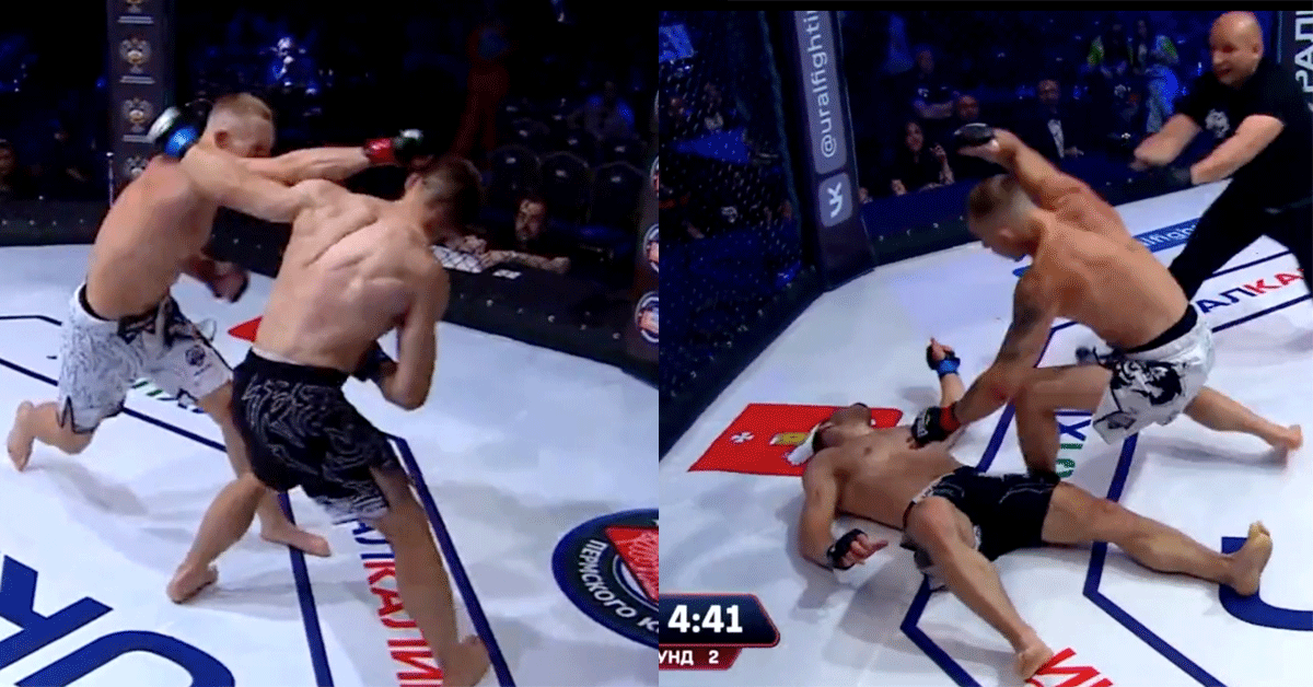 '1-2 KO!' Doodsklap door debutant tijdens pro MMA-wedstrijd (video)
