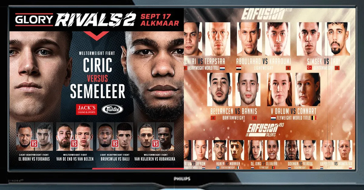 Glory Rivals 2 en Enfusion live kijken vandaag! 'Hier kan het'
