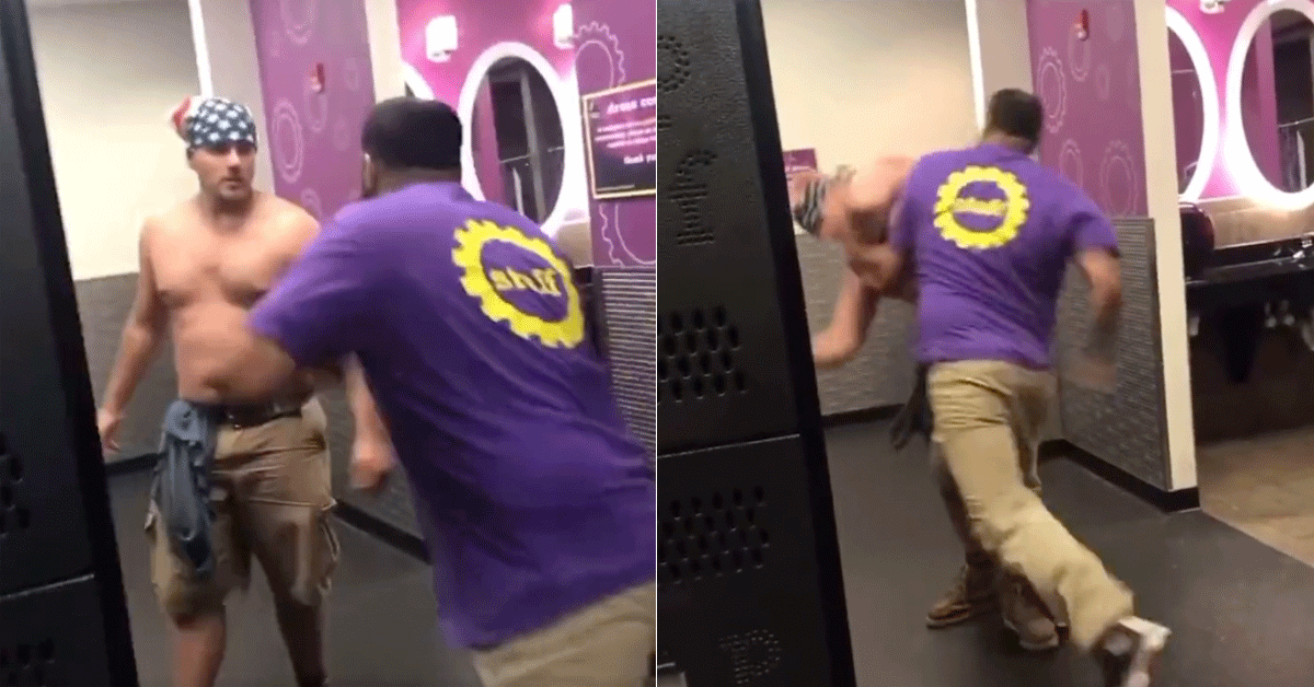 Spierbonk geklapt door gym manager! 'Shirt aan gozer' (video)
