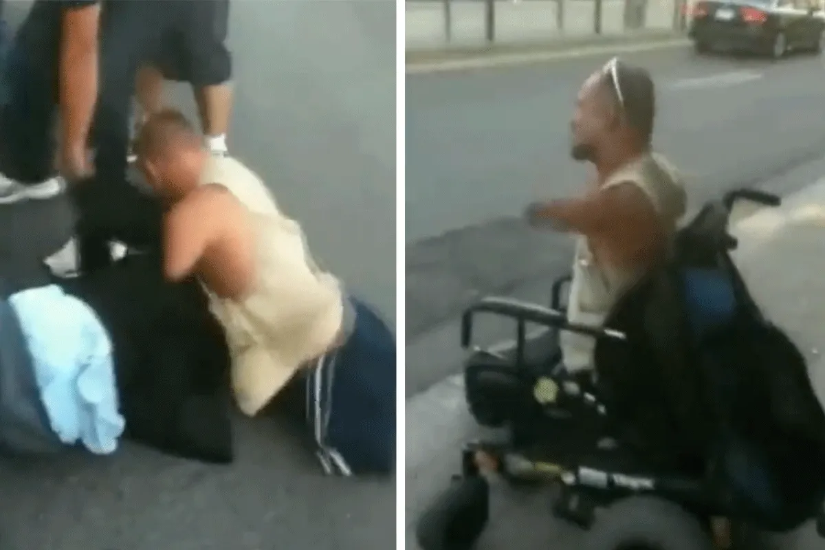 'Lach niet!' Invalide BEUKT dief aan diggelen (video)