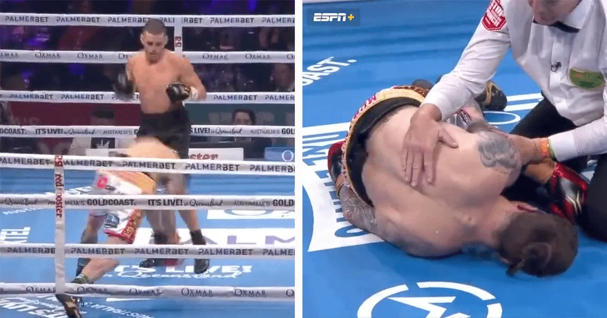 Uit het boekje! Brute knock-out tijdens boksklassieker (video)