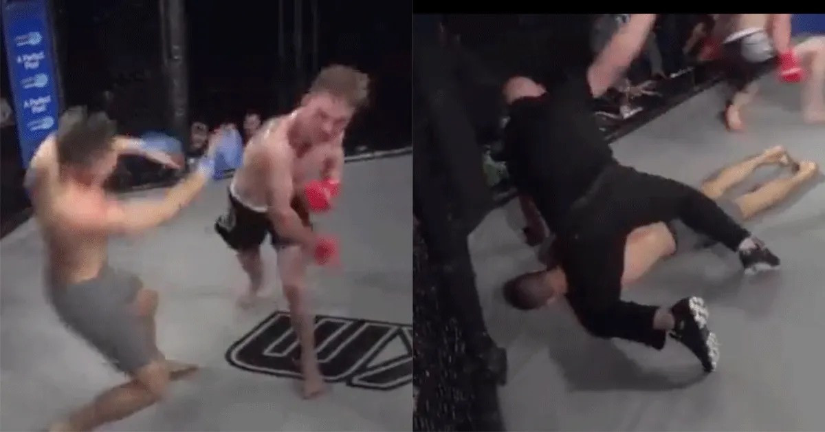 Okidoki! Kooivechter slaat rivaal KO na trap tegen ballen ?