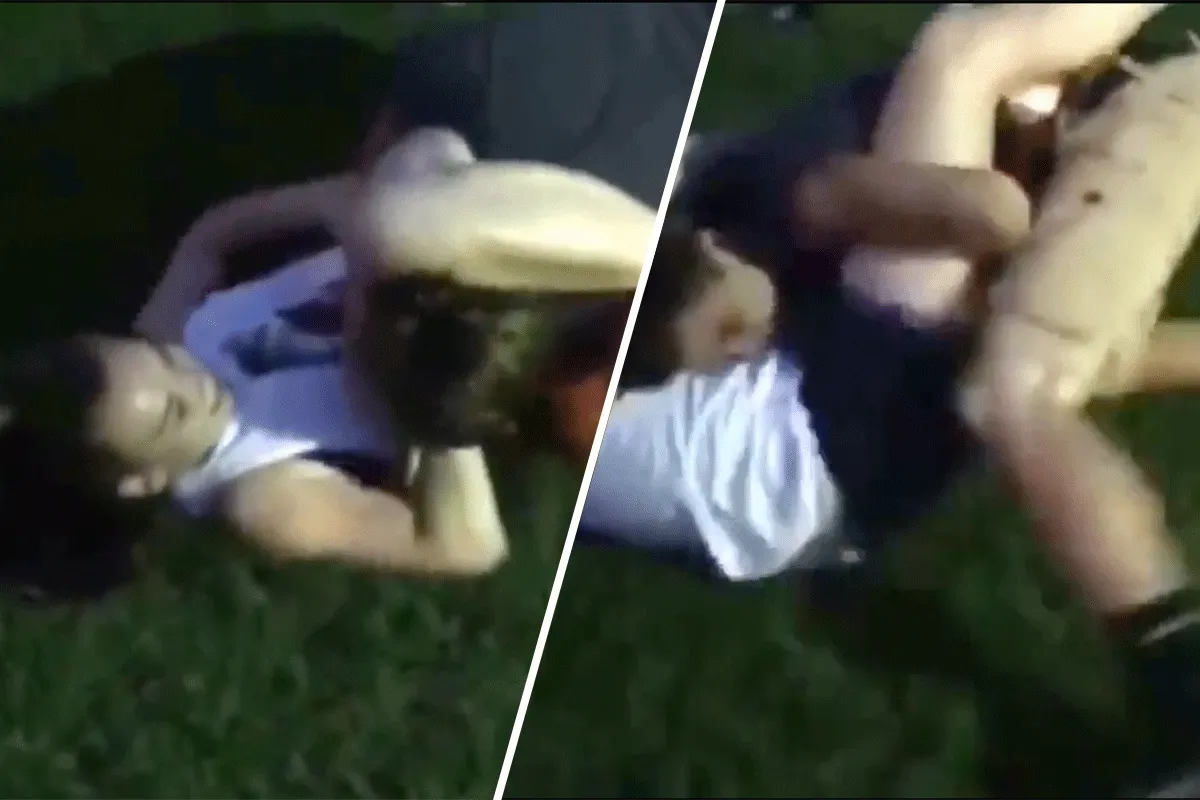 Welterusten! MMA-meisje wurgt opschepper 'KO' (video)