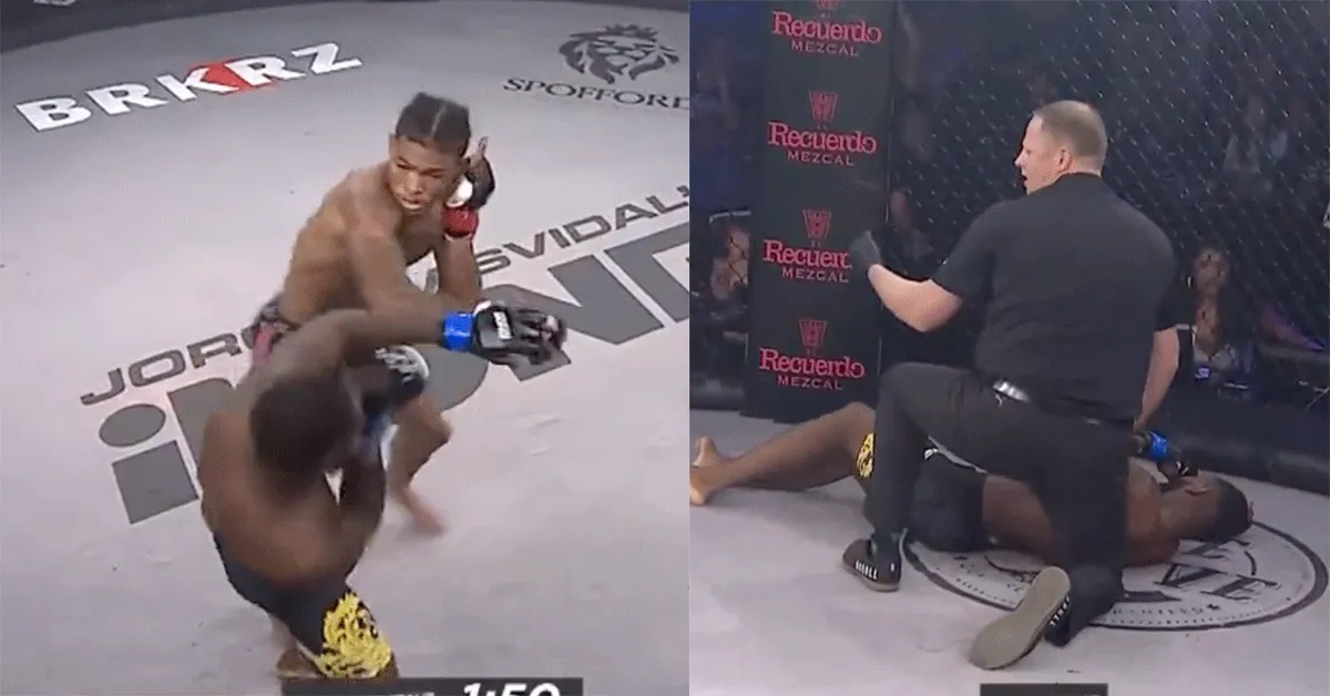 Welterusten! Brute Faceplant knock-out levert kooivechter winst op