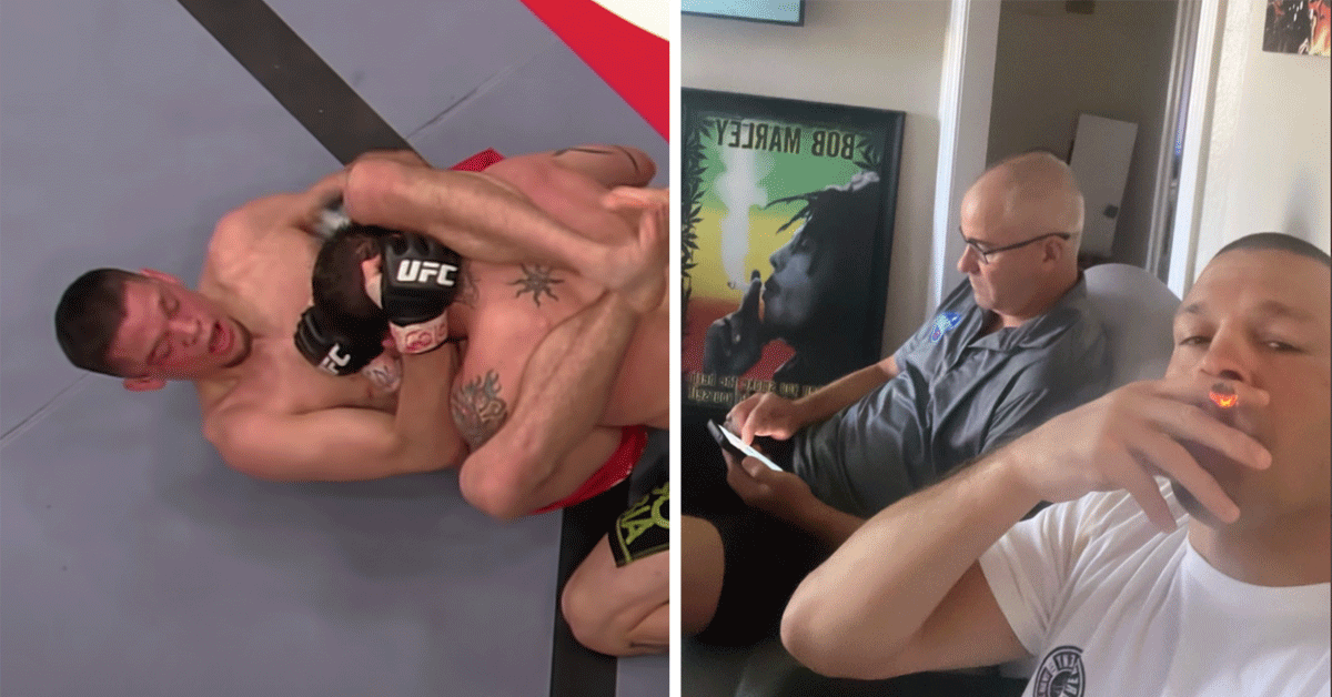 Paniek! UFC'er Nate Diaz rookt joint bij dopingtest: 'Schijt aan alles'