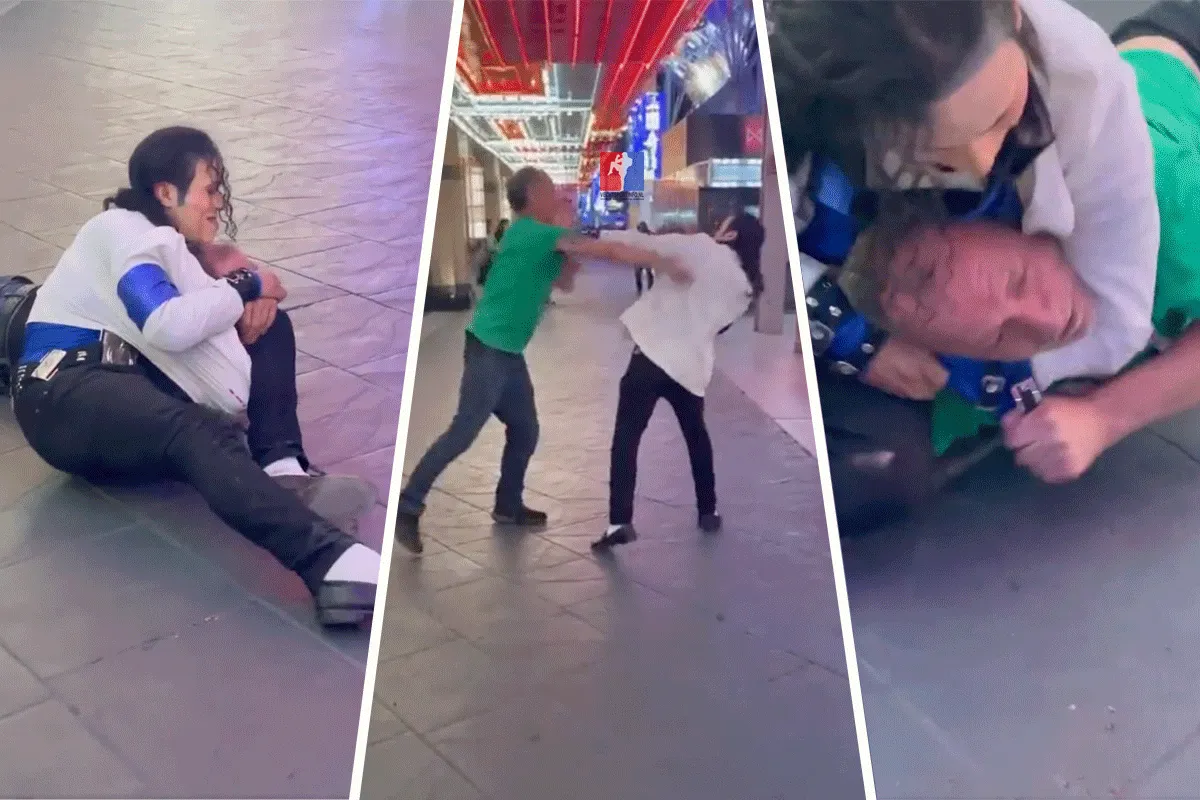 'Beat It!' MJ mept dronken gast neer in UFC-stijl (video)