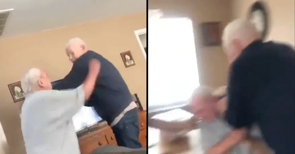 'Oh sh*t!' Oudjes slaan erop in rollatorruzie (video)