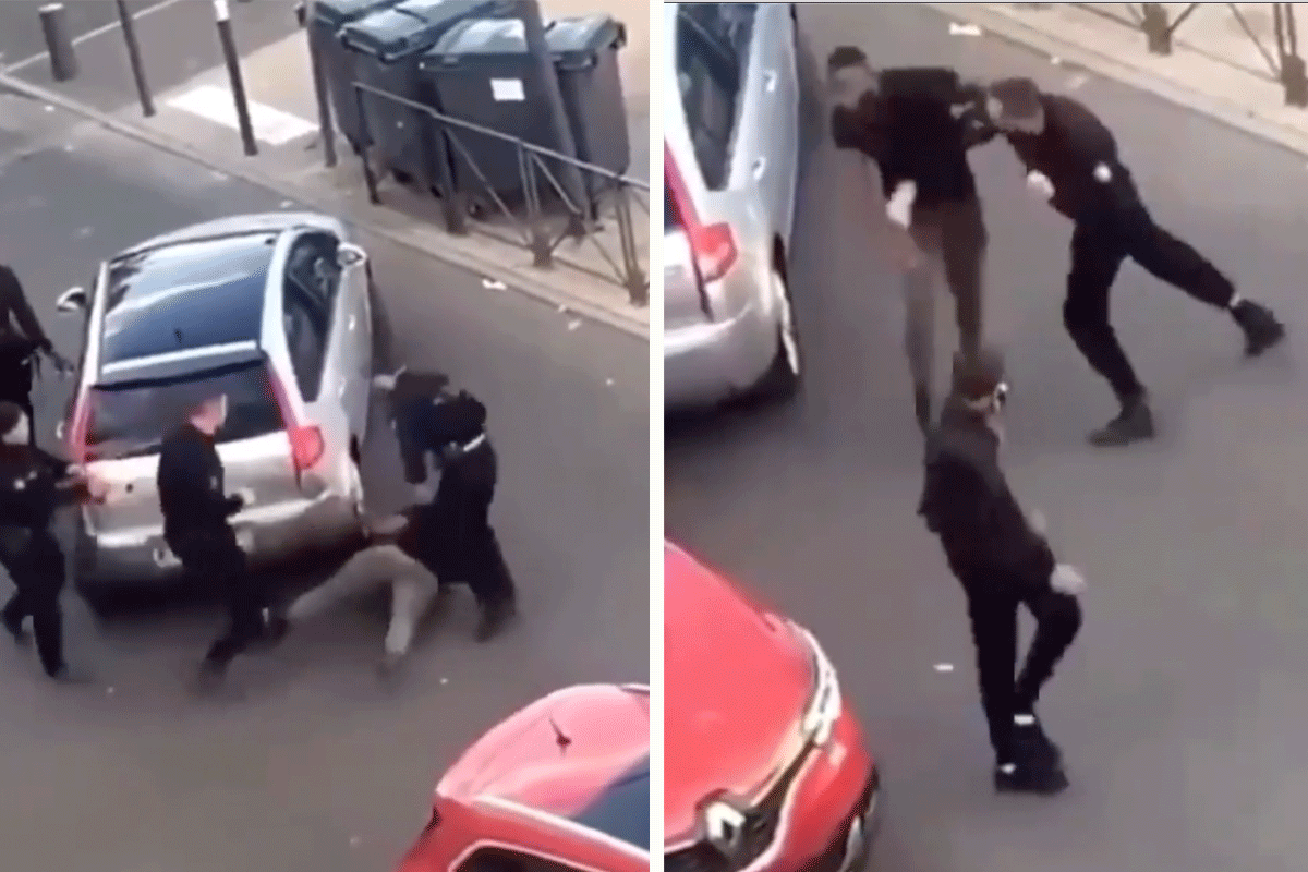 Politieagent krijgt pak slaag van bokser! Taser ingezet (video)