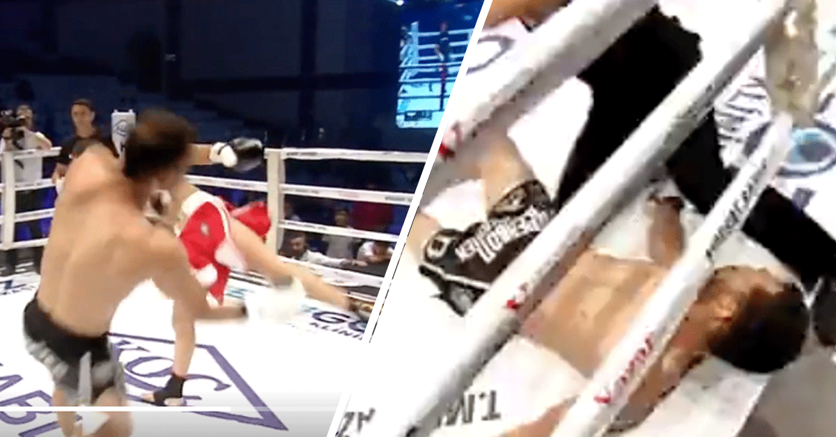 'Roekeloos!' Kickbokser flipt uit na zieke knock-out (video)