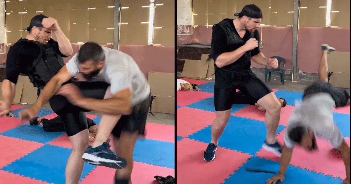 Rico Verhoeven slaat aanvaller neer: 'Niet te filmen zeg' (video)