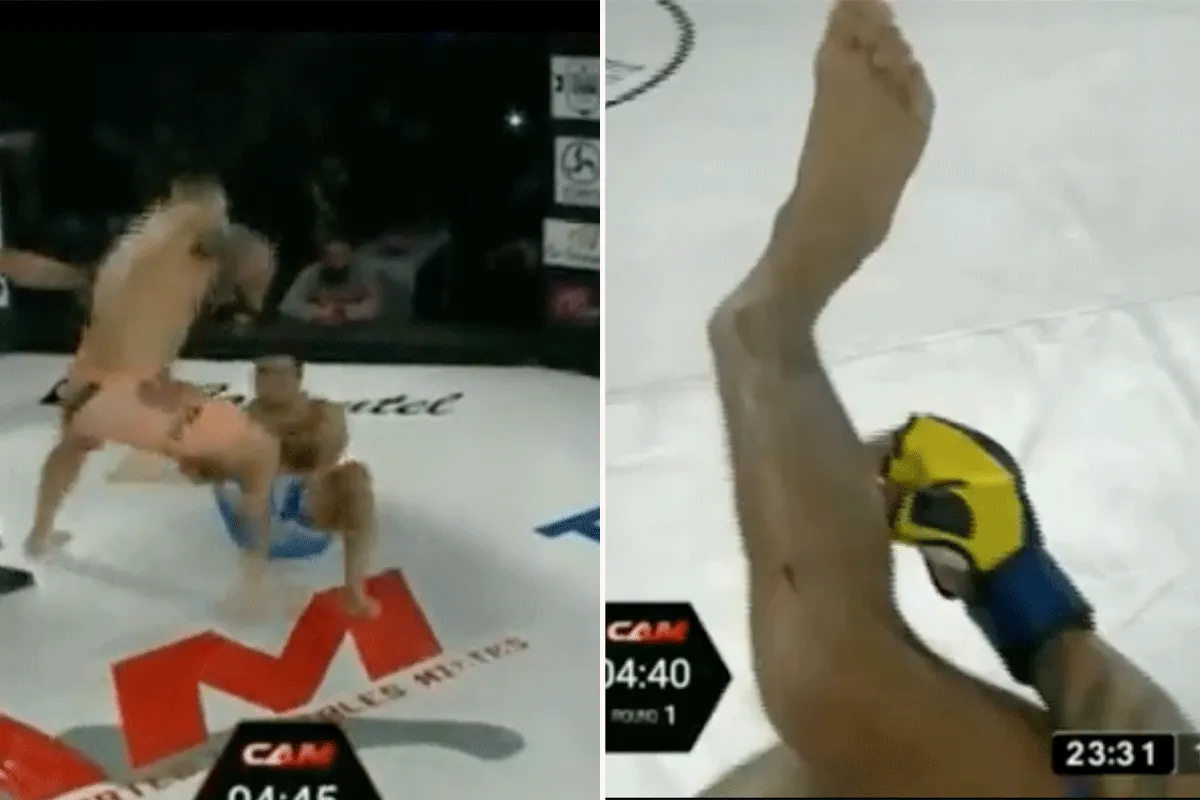Low-kickende kooivechter breekt been: Conor McGregor stijl (video)