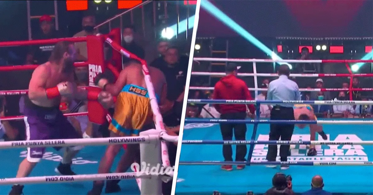 'Ik ben niet knock-out!' Bokser weg kwijt na rake klappen (video)
