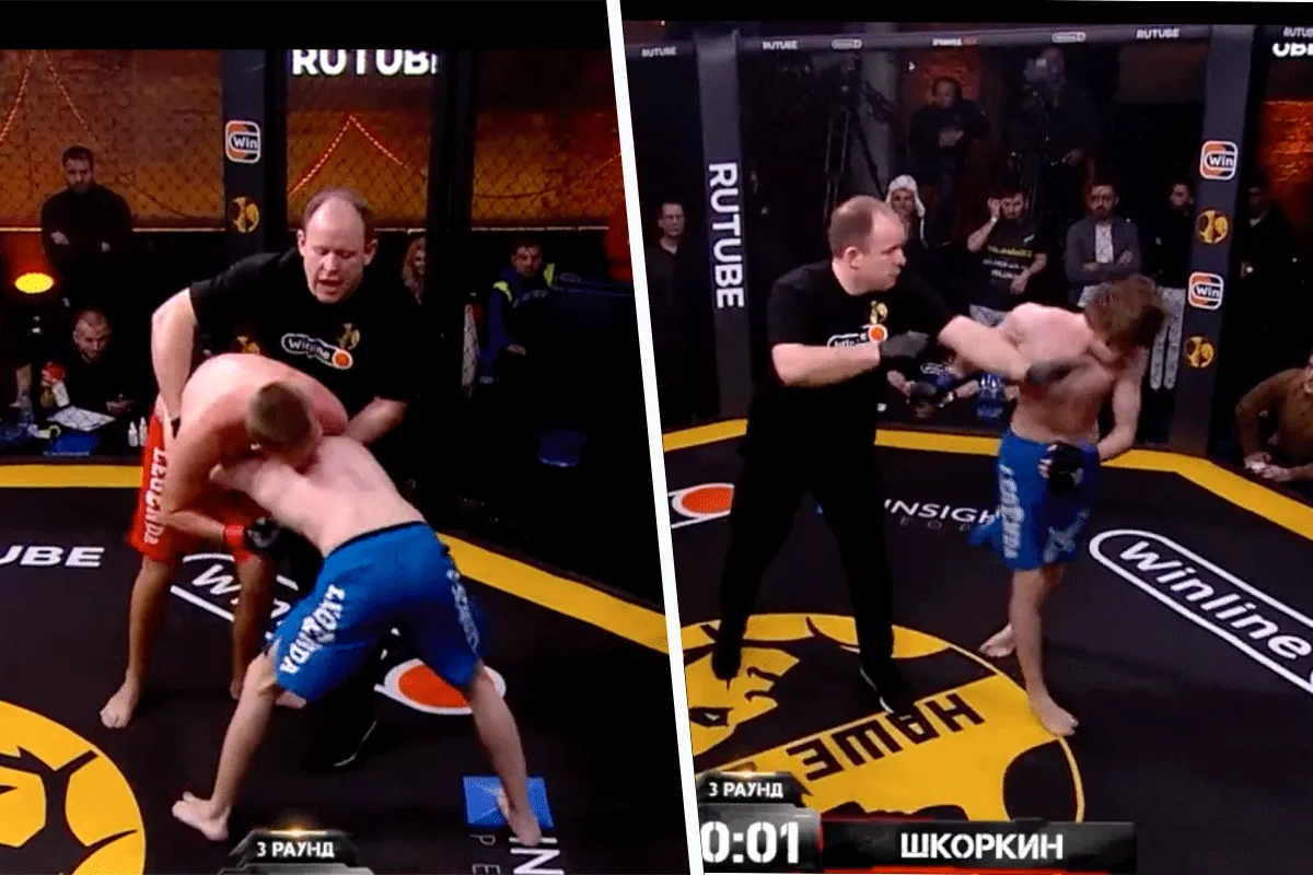 Scheids deelt klappen uit bij kooigevecht: 'Luisteren jij' (video)