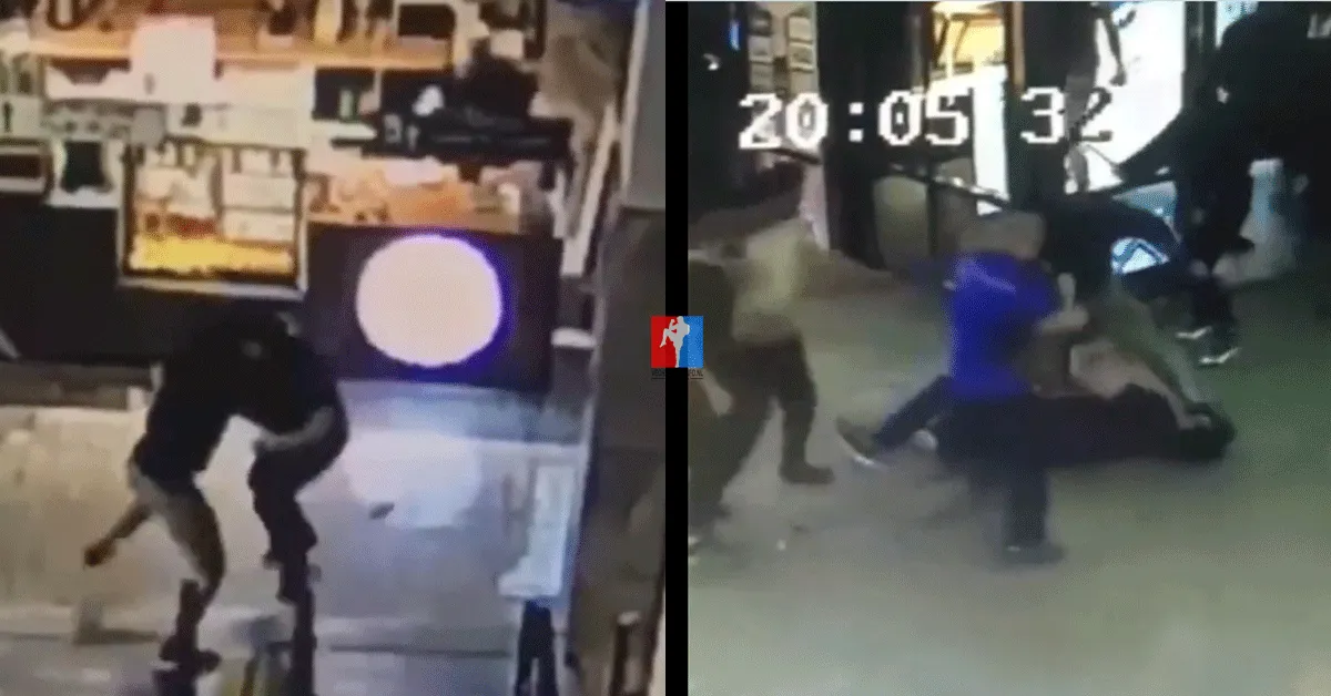 Bekende vechter slaat kerel in elkaar die meisje ongevraagd kust (video)