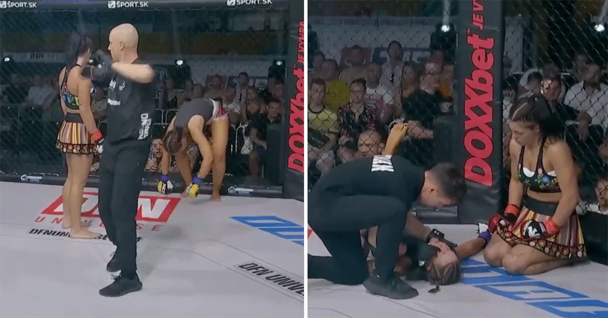 Paniek! Vechter stort in tijdens MMA-wedstrijd (video)