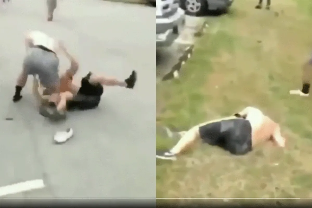Soccer kick KO! Internet ruzie op straat uitgevochten (video)