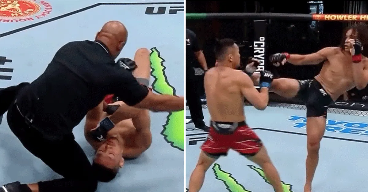 Goeie genade! Kopschop fataal voor kooivechter Sato (video)