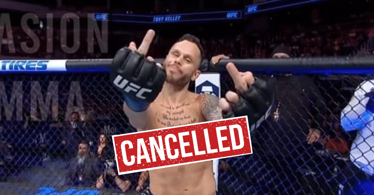 Cancelled! UFC trapt vechter Tony Kelley organisatie uit