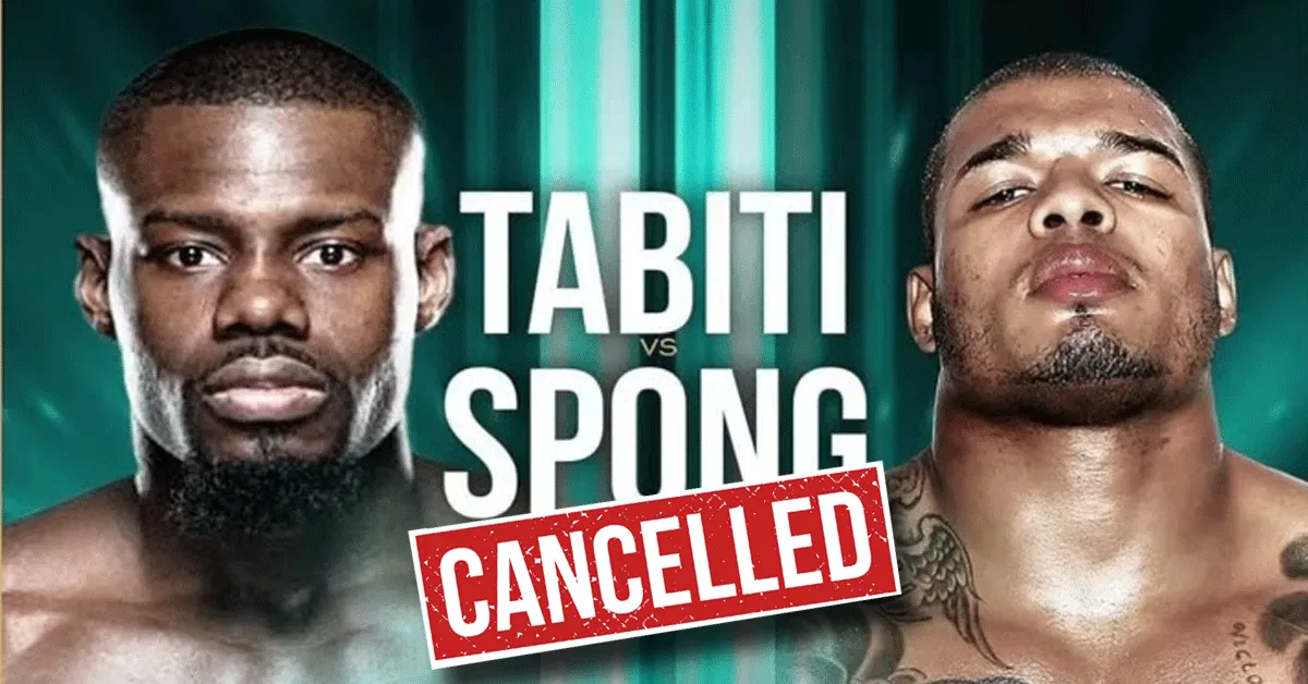 AFGELAST! Boksclash Spong vs Tabiti gaat niet door