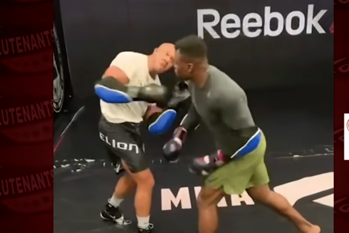 UFC-kampioen Ngannou trapt rivaal per ongeluk 'KO'