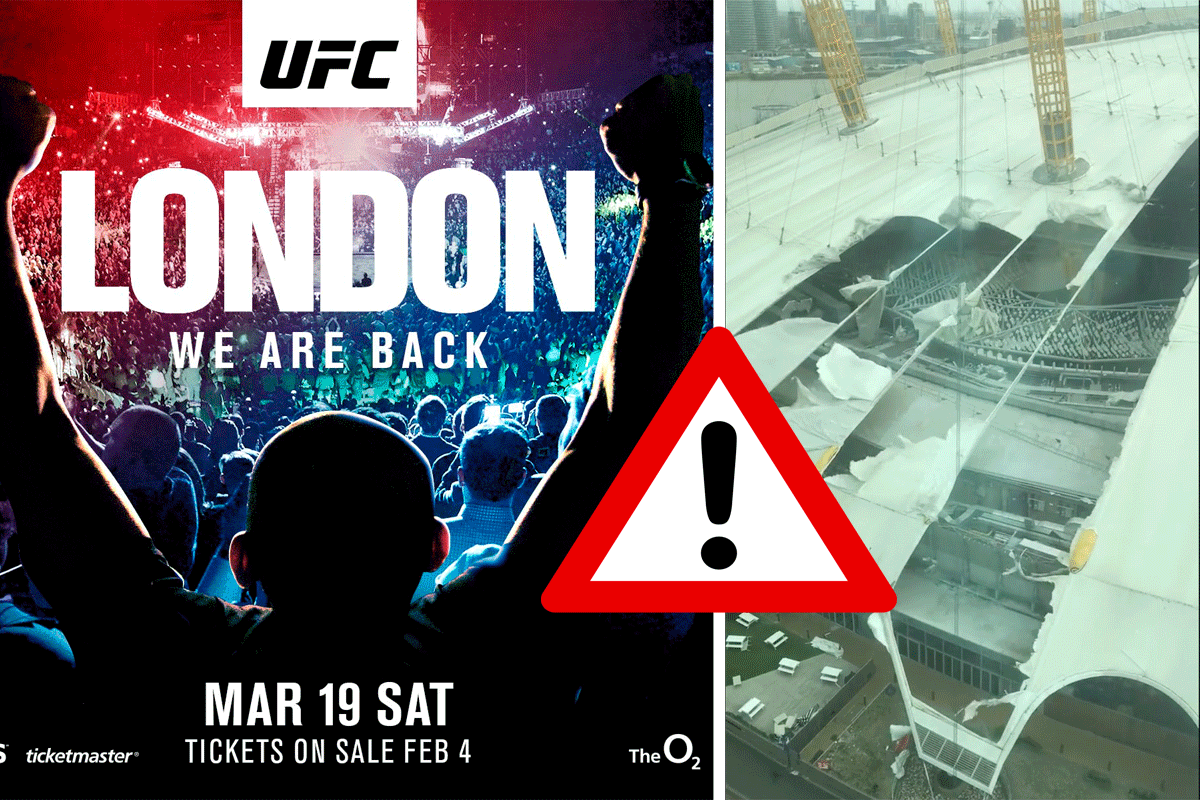 UFC London event in gevaar? Storm Eunice vernield O2 arena