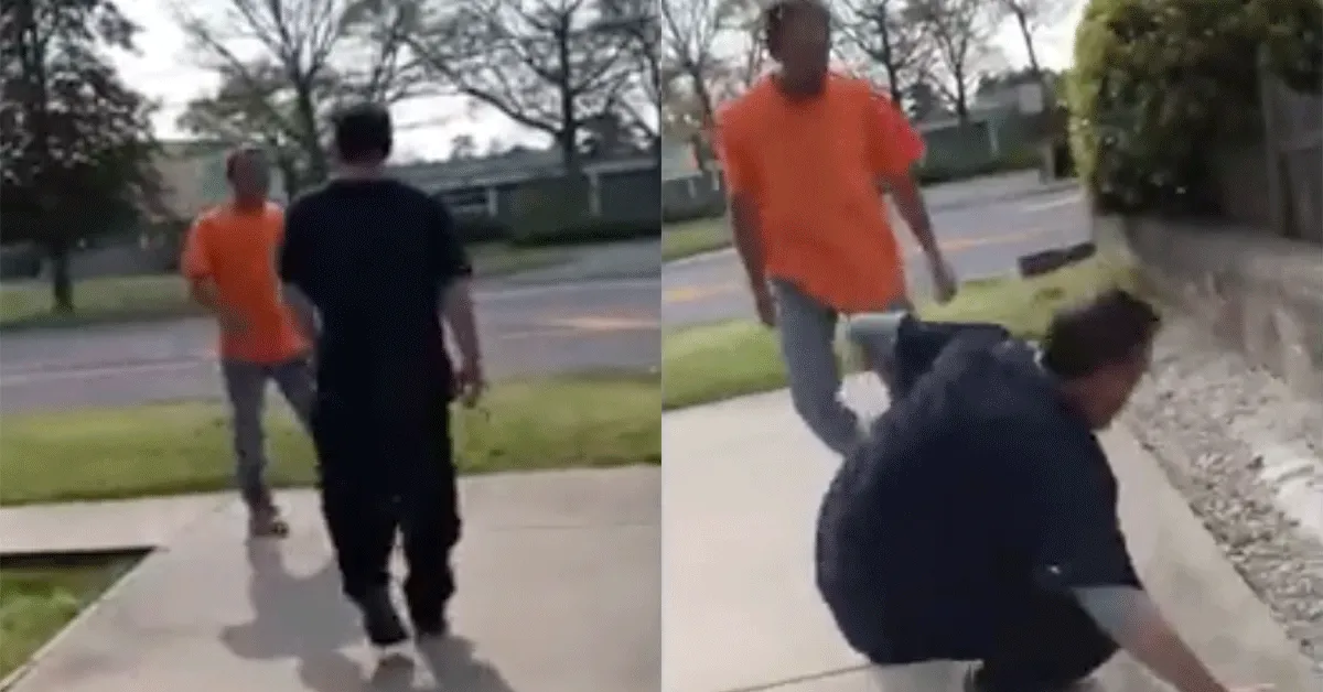 'Pak slaag!' Vader straft stalker dochter af (video)