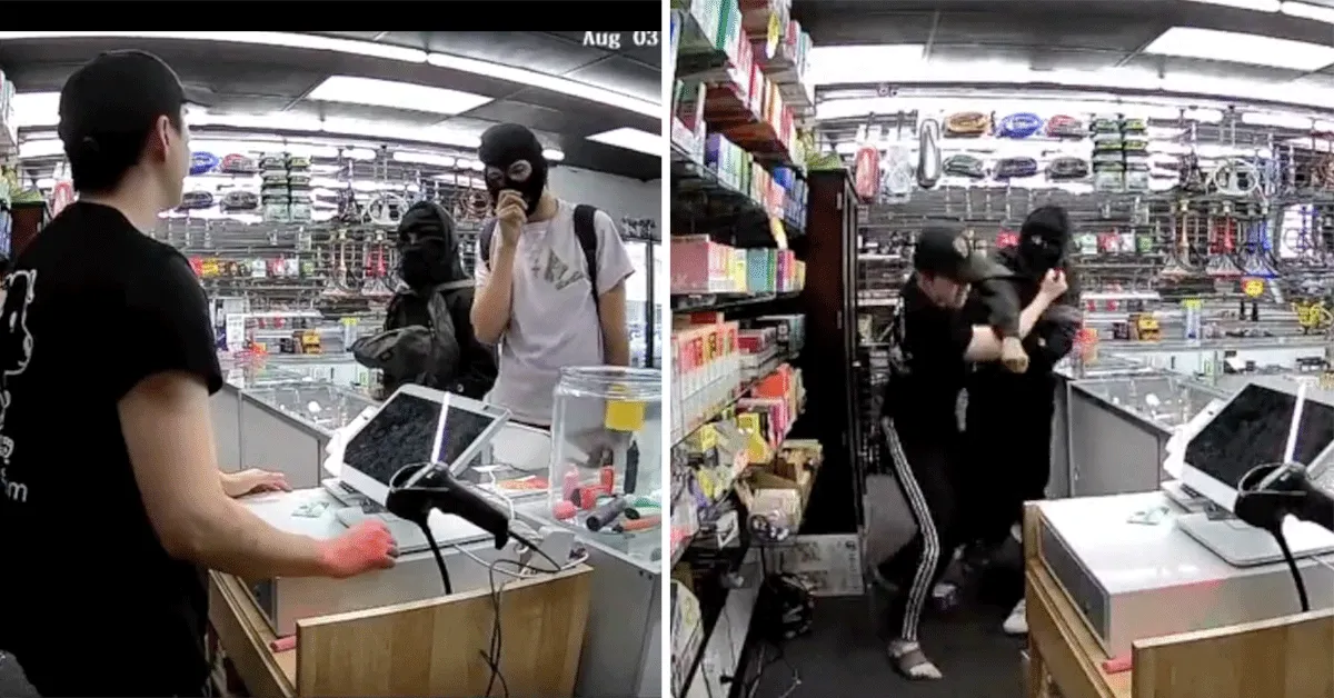 Vape Shop eigenaar slaat overvallers winkel uit! Opzouten eikels' (video)