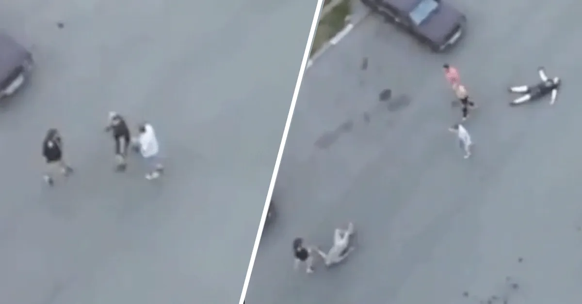 Vechtmachine klapt aanvallers neer! 'Flying wat' (video)