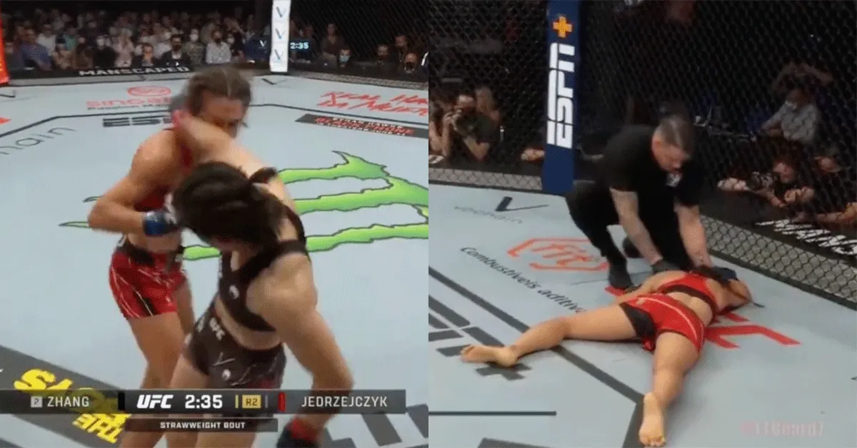 Zhang slaat Jedrzejczyk naar pensioen met knock-out klap