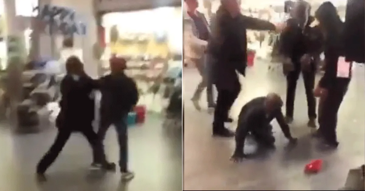 Winkelbeveiliger straft lastpak af: 'Niet aan mij zitten' (video)