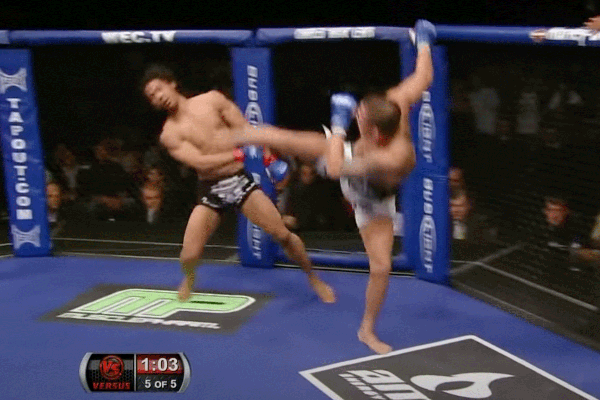 MMA-wereld viert 10-jarig bestaan showtime knock-out kick (video)