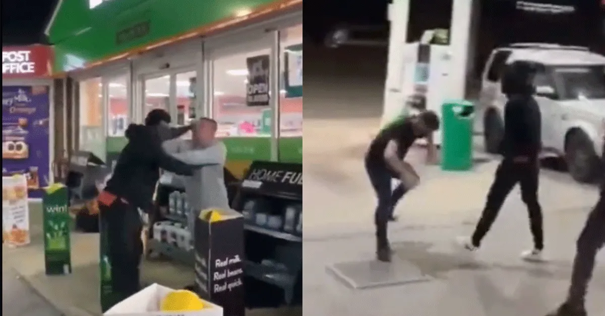 Klojo's vangen klappen na gooien bierblikjes! Boksers pesten niet slim (video)
